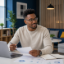 Systems and requirements analyst reviewing process models and requirements